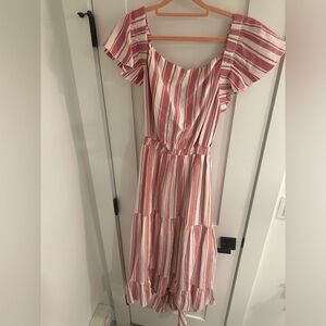 Pink and White Stripped Dress